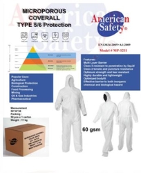 DISPOSABLE CHEMICAL COVERALL 