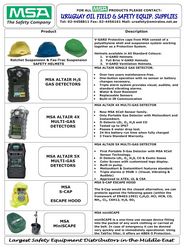 MSA Safety Products from URUGUAY GROUP OF COMPANIES 
