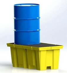 2-Drum Nestable ECO Poly-Spillpallet from SIS TECH GENERAL TRADING LLC
