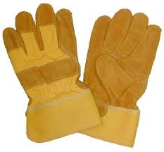 Yellow Leather Gloves