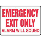ACCUFORM SIGNS Exit Only Alarm Will Sound in uae