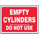 Accuform Signs Empty Cylinders Do Not Use Sign Uae