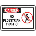 Accuform Signs Danger No Pedestrian Traffic Sign 