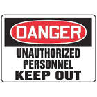 Accuform Signs Unauthorized Personnel Keep Out Sig