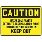 ACCUFORM SIGNS Hazardous Waste Satellite Sign UAE 