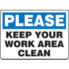Please Keep Your Work Area Clean Sign in uae