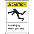 Accuform Signs Avoid Injury. Watch Your Step Sign