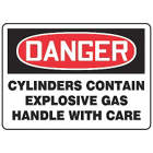 ACCUFORM SIGNS Cylinders Contain Explosive Gas 