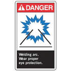 Accuform Signs Welding Arc. Wear Proper Eye Protec