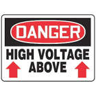 Accuform Signs High Voltage Above Sign In Uae