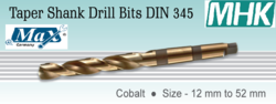 Taper Shank Drill Bits DIN 345 Cobalt from M H K HARDWARE TRADING LLC