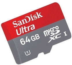 Sandisk Ultra 64gb Microsd Microsdhc Card W/ Sd Ad