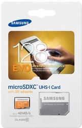 Samsung Evo Micro Sd 128gb Up To 48mb/s With Adapt