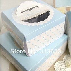 Cake Box /  Cake Container / Blue Lace