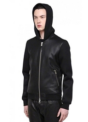 MEN’S ELVIN S5 HOODED JACKET WITH LEATHER TRIM