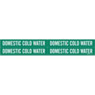 BRADY Pipe Marker, Domestic Cold Water in uae