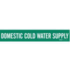 BRADY Domestic Cold Water Supply Pipe Marker UAE