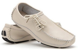 Men's Casual White Leather Shoes