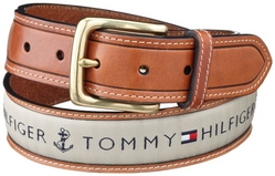 Tommy Hilfiger Men's Ribbon Leather Belt