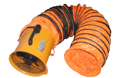 Axial fan with yellow hose from PRIDE POWERMECH FZE