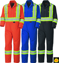 Coverall  Yellow Reflective Stitching & Embroidery
