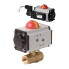 Low Lead Brass Pneumatic Actuated Ball Valve UAE