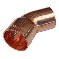 45 Degree Copper Elbow Pipe Fittings from RAJDEV STEEL (INDIA)