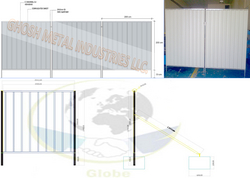 GI Corrugated Fence In Dubai