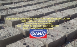 Concrete blocks with Fencing sheets for boundaries