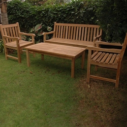 Outdoor Teak Wood Benches & Table