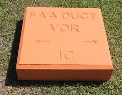 Concrete duct marker supplier in Kuwait from ALCON CONCRETE PRODUCTS FACTORY LLC