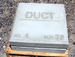 Duct marker supplier in Oman from ALCON CONCRETE PRODUCTS FACTORY LLC