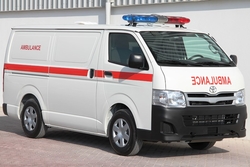 Totota Hiace Standard  Roof Ambulance  from DAZZLE UAE