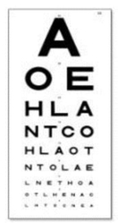6 Meters AOE Eye Test Chart 