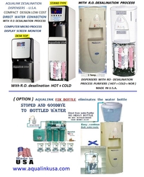 محطات تحلية المياه‎, Aqualink Desalination and  Water dispenser HOT & COLD with  Reverse - Osmosis   for  Residence , Hotels,  water Purifier  USA, for School, warehouses. Offices. Camps, ships ,