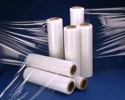 Clear Pallet Stretch Wrap Cling Film. Wrapping Roll