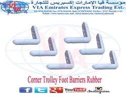 Corner Trolley Foot Barriers Rubber in uae
