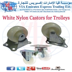 White Nylon Castors for Trolleys in UAE