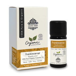 Frankincense Organic Essential Oil (Somalia) - 100% Pure, Natural, Certified Organic by ECOCERT - 10ml