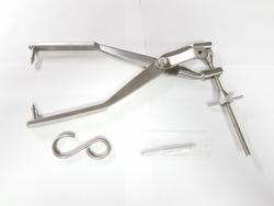 Crutch Field Tong With Two Burrs Orthopedic Instrument