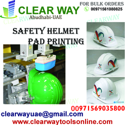 Safety Helmet Pad Printing In Mussafah , Abudhabi , Uae