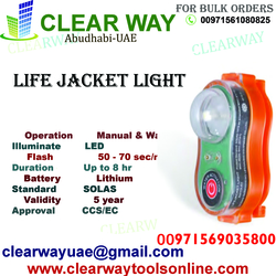 Life Jacket Light Dealer In Mussafah , Abudhabi , Uae