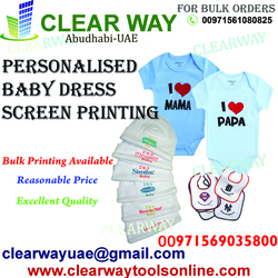 Personalised Baby Dress Bulk Screen Printing Service In Mussafah , Abudhabi ,uae