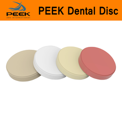 PEEK Dental Disc Medical Grade Consumable Using PEEK450G Thickness 12-26mm Diameter 98mm Extrusion Material Dental Repaire 
