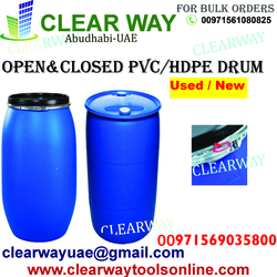 Open & Closed Pvc/hdpe Drum Dealer In Mussafah , Abudhabi , Uae