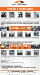 METAL SUPPLIERS from METAL CARE CENTER FZC