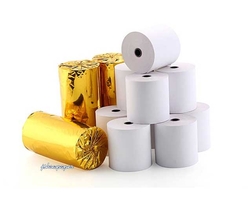 Cheap copy paper thermal market paper roll package 75mm printing paper roll with different core