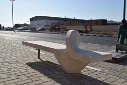 Concrete bench supplier in UAE from ALCON CONCRETE PRODUCTS FACTORY LLC