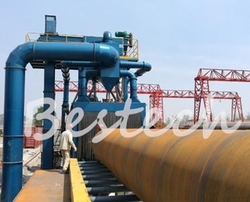 Large Steel Pipe Outer Wall Shot Blasting Machine from QINGDAO BESTECH MACHINERY CO.,LTD