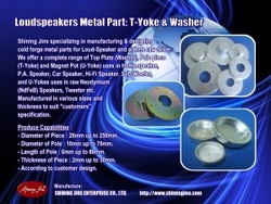 Speaker Parts Tweeter T-Yoke (Pole Piece) and Washer (Top Plate) CNC Machining Parts